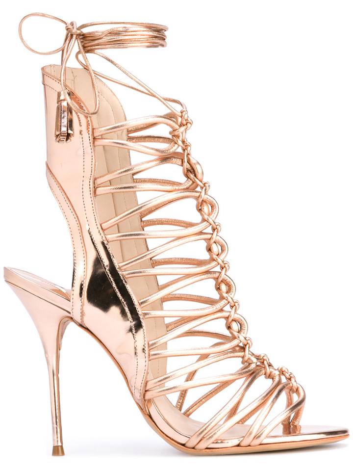 Sophia Webster Lacey Sandals - Pink & Purple
