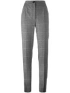 Dolce & Gabbana Prince Of Wales Check Trousers, Women's, Size: 38, Black, Polyamide/spandex/elastane/wool