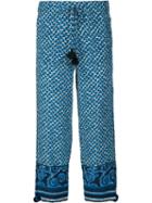 Figue 'fiore' Cropped Trousers, Women's, Size: Medium, Blue, Silk
