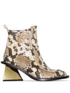 Marques'almeida 65 Snake-effect Ankle Boots - Snake Print