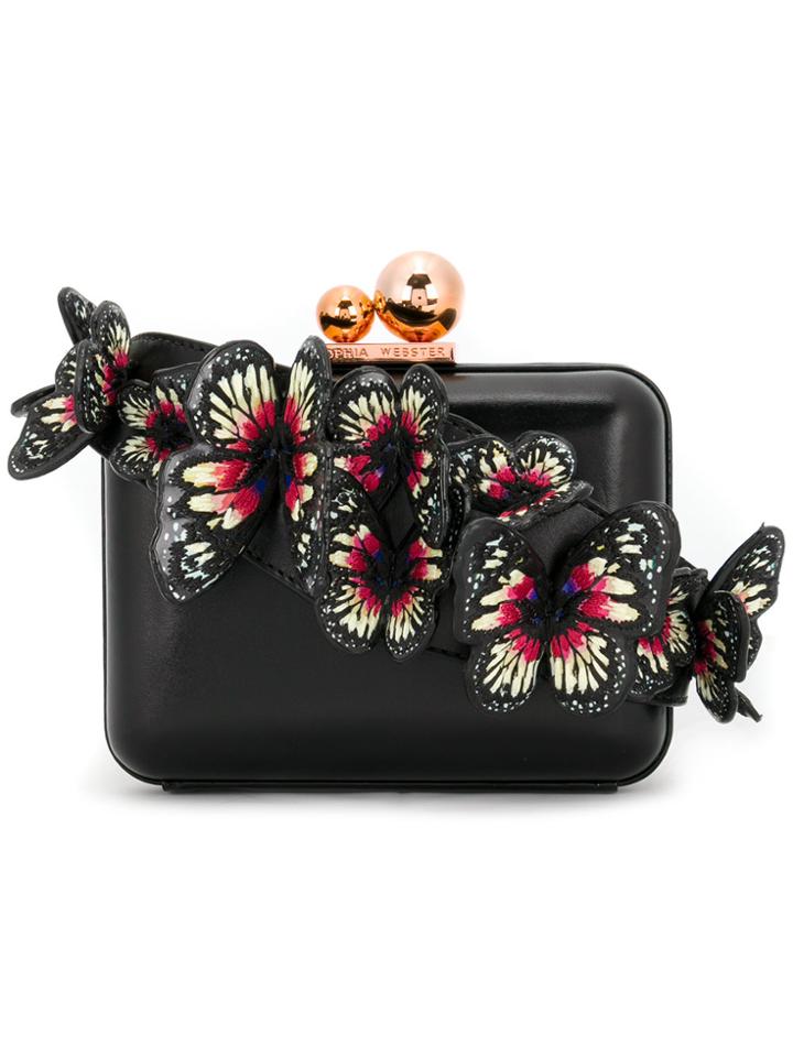 Sophia Webster Metal Detail Clutch Bag - Black