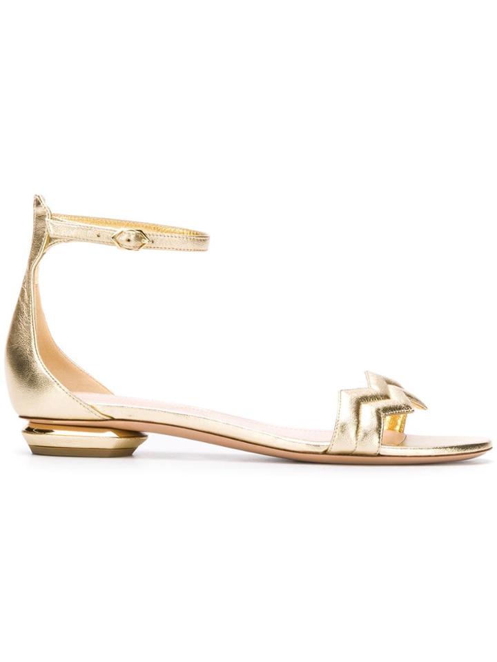 Nicholas Kirkwood Chevron Sandals - Metallic
