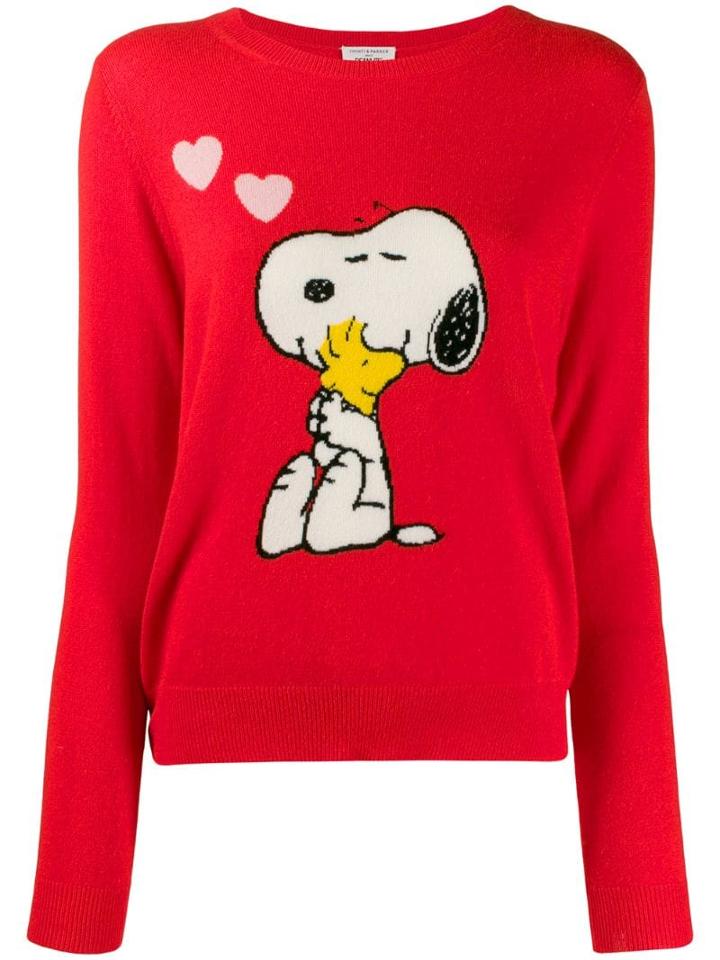 Chinti & Parker Snoopy Print Jumper - Red