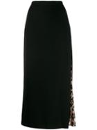 Boutique Moschino Leopard Print Detailed Skirt - Black