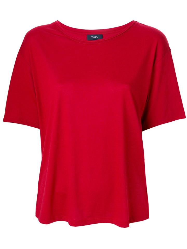 Theory - Oversized T-shirt - Women - Cotton/modal - M, Red, Cotton/modal