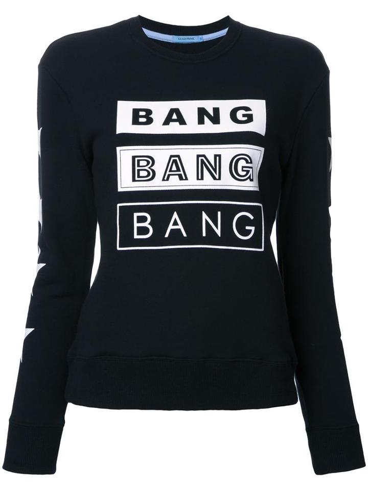 Guild Prime 'bang' Print T-shirt, Women's, Size: 36, Black, Cotton