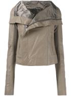 Rick Owens Biker Jacket, Women's, Size: 42, Nude/neutrals, Calf Leather/virgin Wool/cotton/cupro