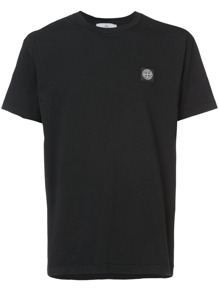 Stone Island - Logo Plaque T-shirt - Men - Cotton - L, Black, Cotton