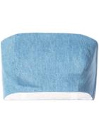 Vionnet Denim Cropped Top - Blue