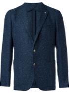 Tagliatore - Tweed Blazer - Men - Linen/flax/polyamide/cupro - 54, Blue, Linen/flax/polyamide/cupro