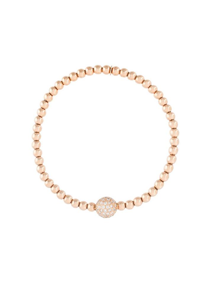 Monan Diamond Ball Beaded Bracelet, Metallic