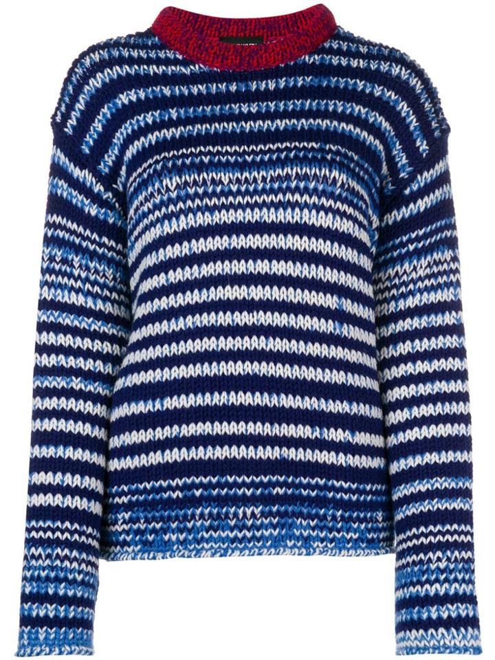 Calvin Klein 205w39nyc Striped Knit Sweater - Blue