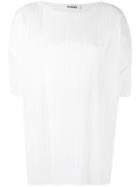 Jil Sander - Ribbed T-shirt - Women - Cotton/polyester - 34, White, Cotton/polyester