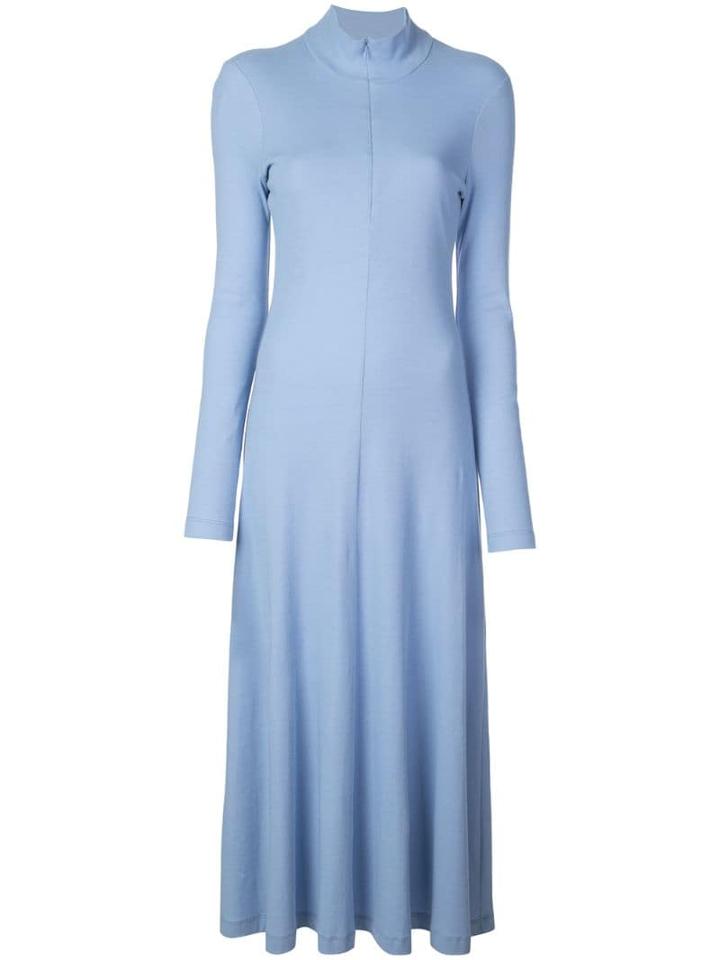 Rosetta Getty Longsleeved Turtleneck Dress - Blue