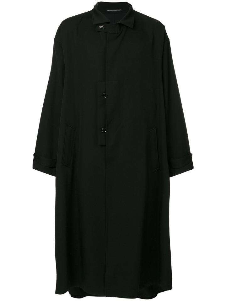 Yohji Yamamoto Long Boxy Coat - Black