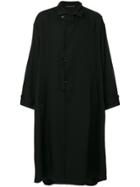 Yohji Yamamoto Long Boxy Coat - Black