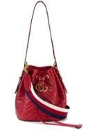 Gucci - Gg Marmont Quilted Bucket Bag - Women - Leather - One Size, Red, Leather