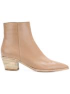 Gianvito Rossi Pointed Ankle Boots - Nude & Neutrals
