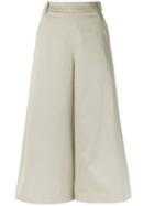 Gloria Coelho Cropped Trousers, Women's, Size: 36, Nude/neutrals, Cotton/spandex/elastane