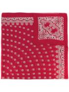 Saint Laurent - Bandana Print Scarf - Women - Silk - One Size, Red, Silk