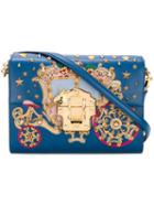 Dolce & Gabbana 'lucia' Shoulder Bag, Women's, Blue, Leather/brass