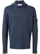 Stone Island Hooded Logo Patch Top - Blue