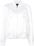 Alexander Wang Palm Tree Embroidered Bomber Jacket - White