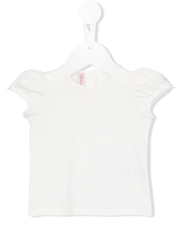 Miss Blumarine - Plain T-shirt - Kids - Cotton/spandex/elastane - 9 Mth, White