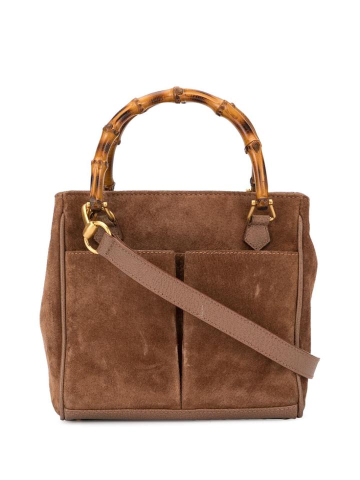 Gucci Pre-owned Bamboo Line 2way Hand Tote Bag - Brown