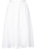 Estnation - Midi Full Skirt - Women - Cotton/polyester - 36, White, Cotton/polyester