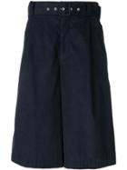 Maison Flaneur Corduroy Wide Leg Shorts - Blue