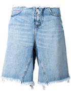 Unravel Project High Waisted Denim Shorts - Blue