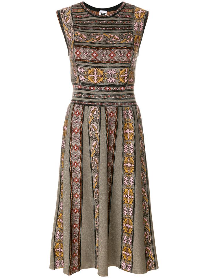M Missoni Patterned Panel Dress - Multicolour