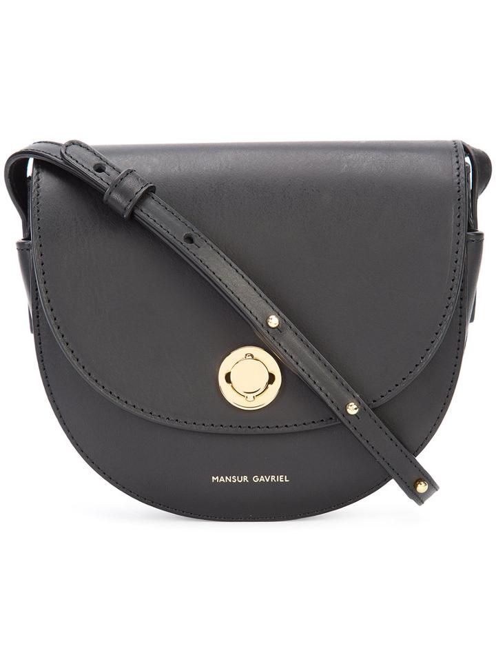 Mansur Gavriel Classic Saddle Bag, Women's, Black, Leather