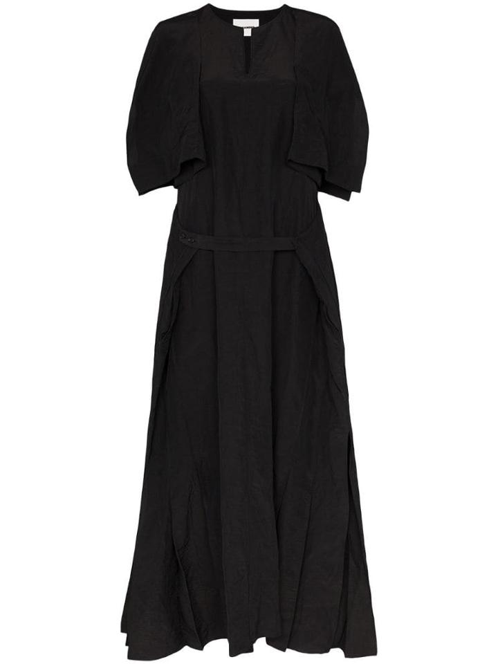Jil Sander Flutter Maxi Dress - Black