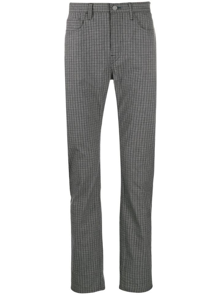 Ps Paul Smith Check Print Trousers - Grey