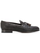 Tagliatore Snake-effect Loafers - Brown