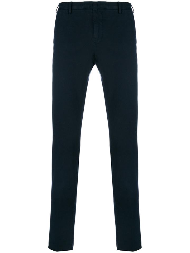 Pt01 Raw Edge Chino Trousers - Blue