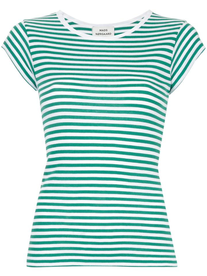Mads N0rgaard Trappy Striped T-shirt - Green