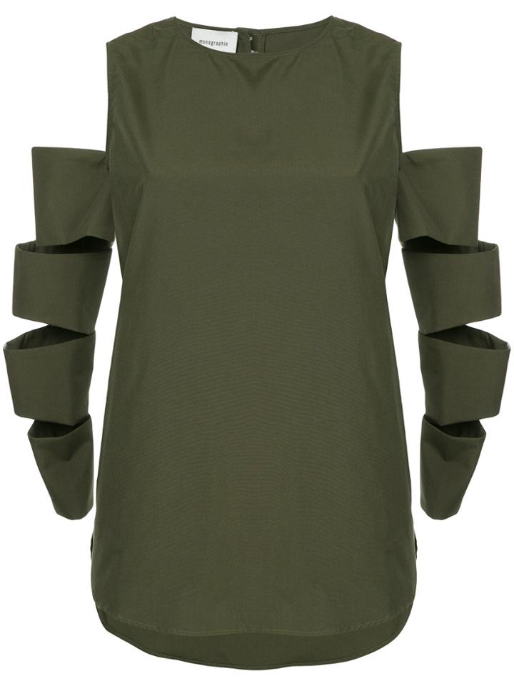 Monographie Strip Sleeve Top - Green
