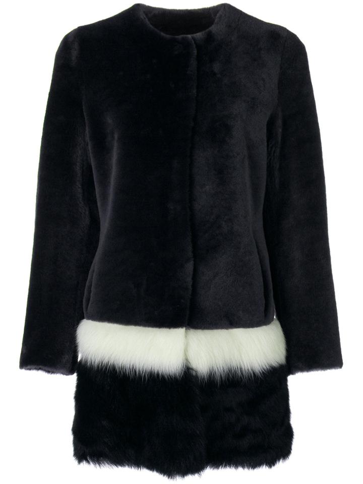 Cara Mila Tascani Reversible Fur Coat - Black