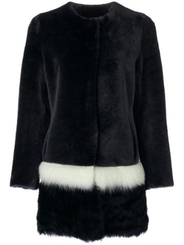Cara Mila Tascani Reversible Fur Coat - Black
