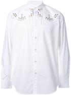 Toga 'typewriter' Shirt, Men's, Size: 48, White, Cotton/brass