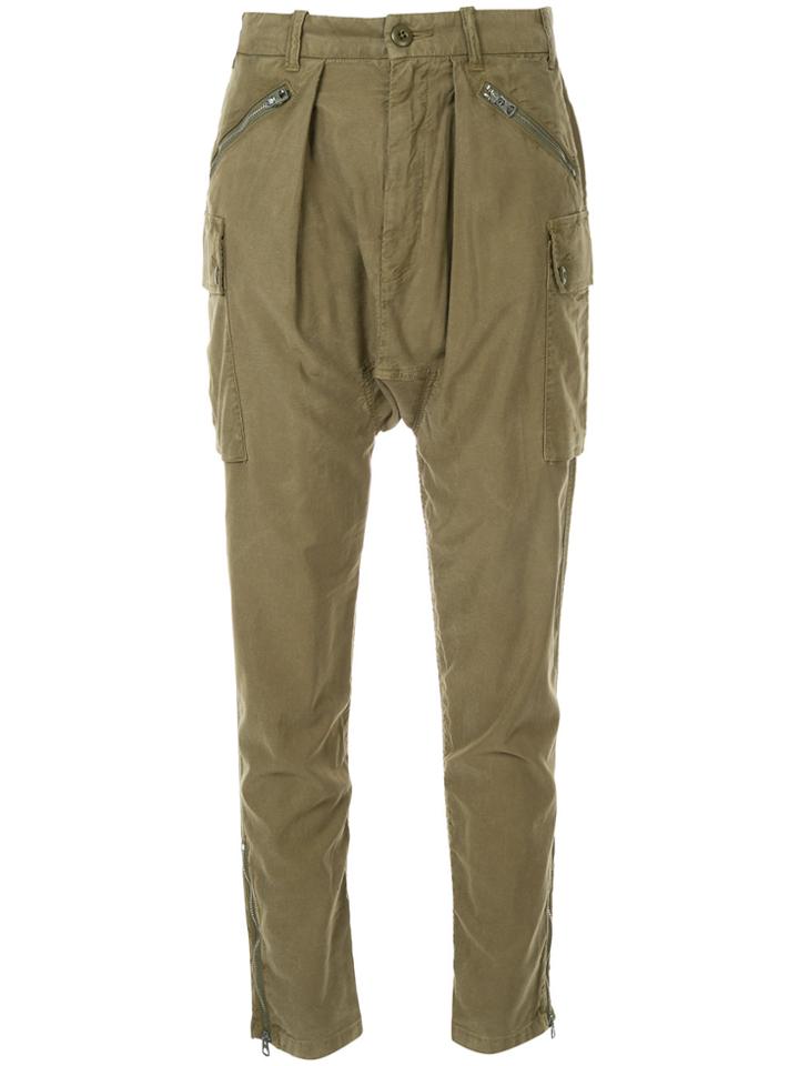 Dondup Plaid 'gaucho' Tapered Trousers - Pink & Purple