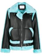 Stand Shearling-lined Jacket - Black