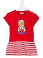 Moschino Kids Toy Teddy Sailor Dress - Red