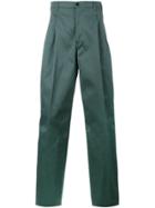 Raf Simons Blue Chinos With Tape Detail - Green