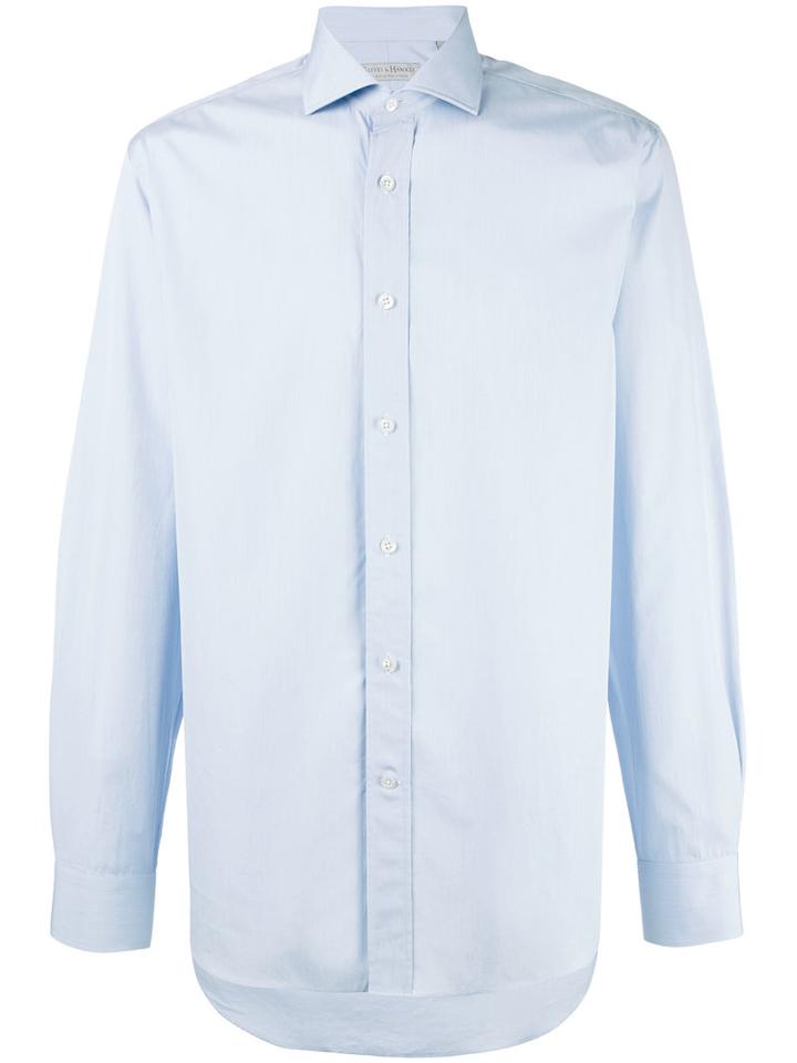 Gieves & Hawkes - Plain Shirt - Men - Cotton - 16, Blue, Cotton