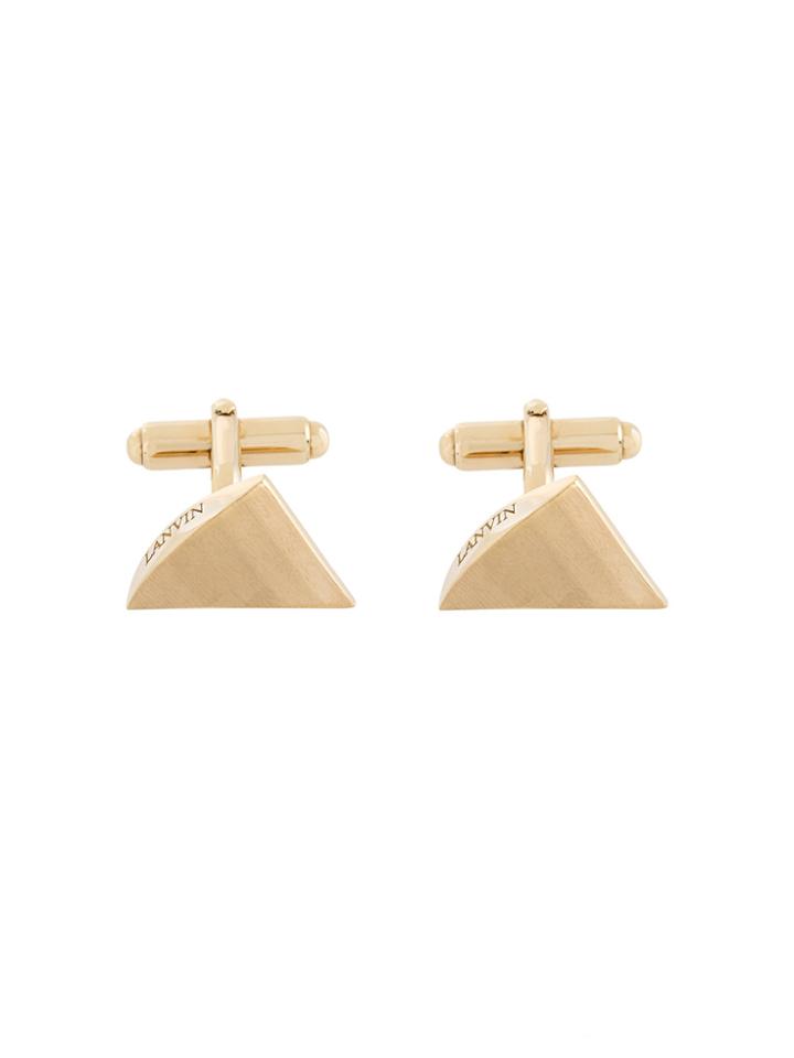 Lanvin Angular Cufflinks - Metallic