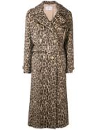 Max Mara Leopard Print Coat - Brown